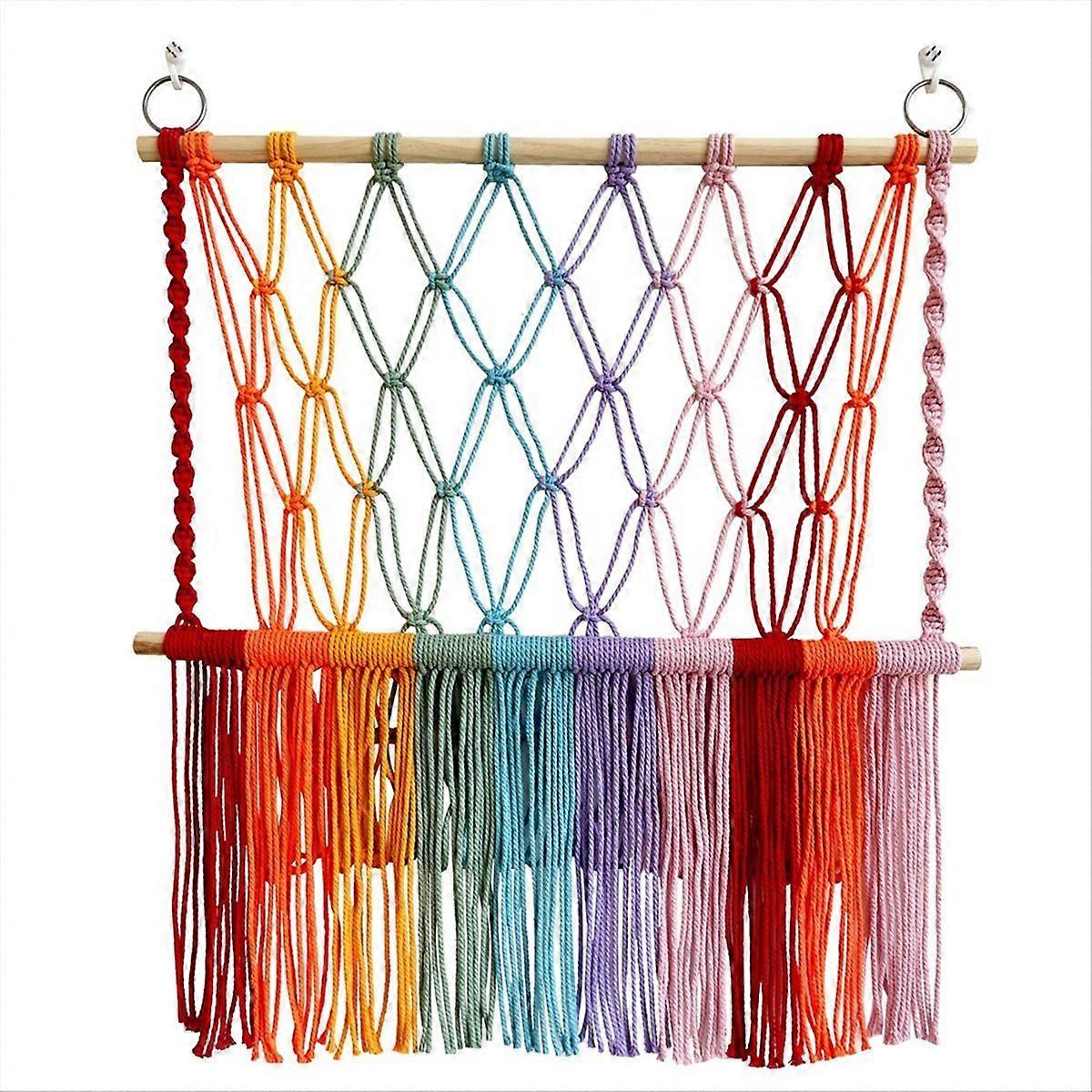 Stuffed Hammock Tapestry Space Saving Boho Macrame,A