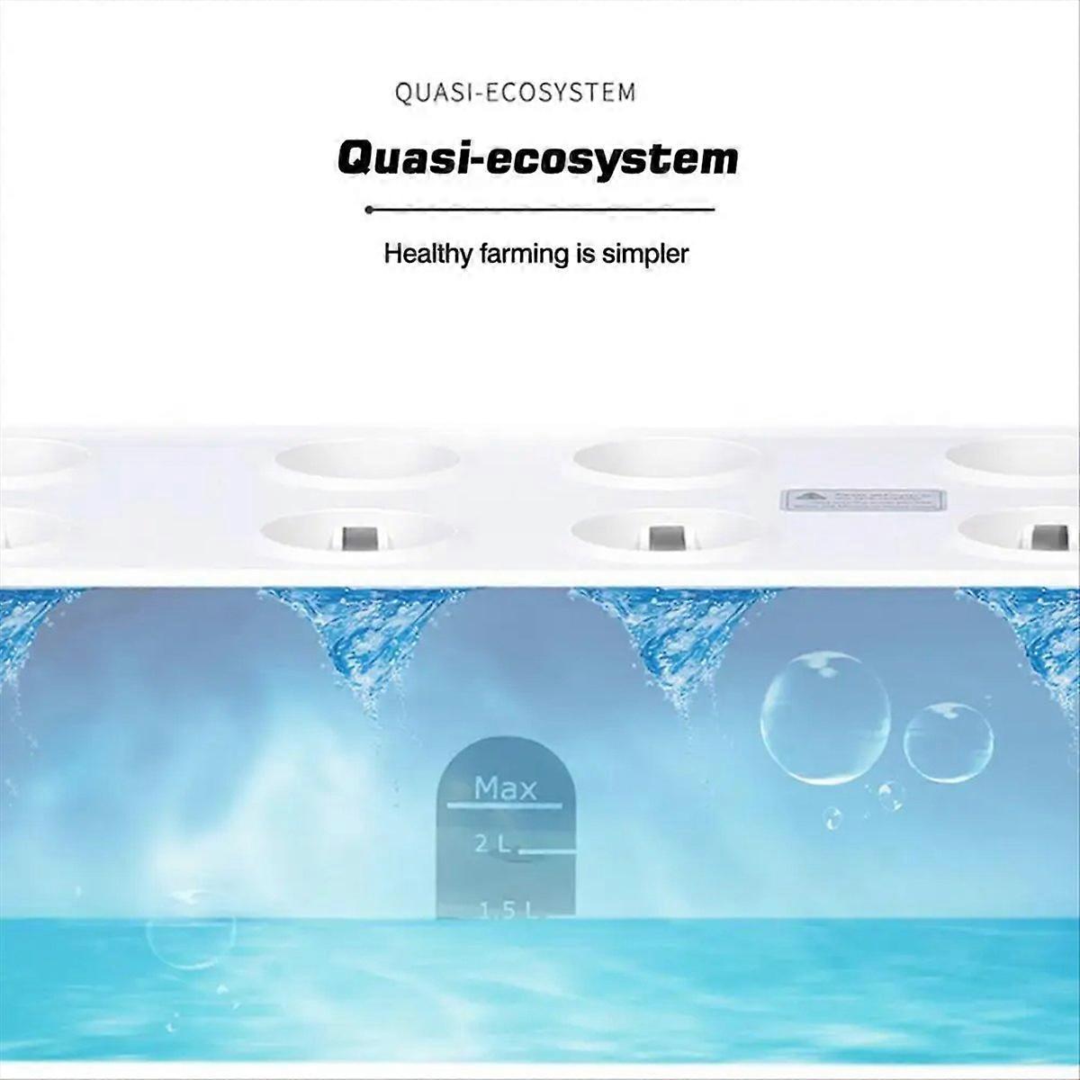 Hydroponics Odlingssystem LED Växt Tillväxt Ljus EU Plug vit