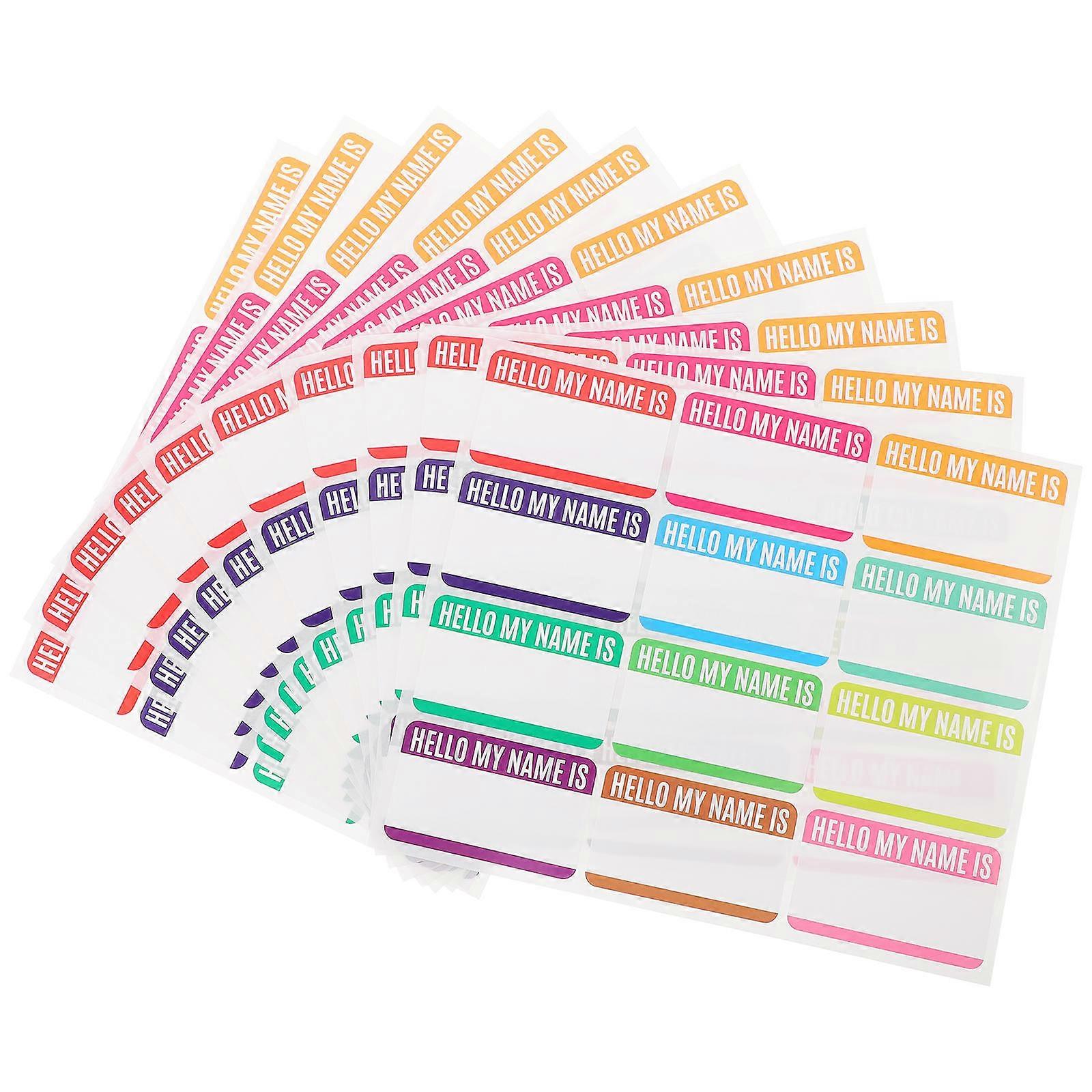 Blank Name Tag Stickers Adhesive Labels for Sorting 40 Sheets