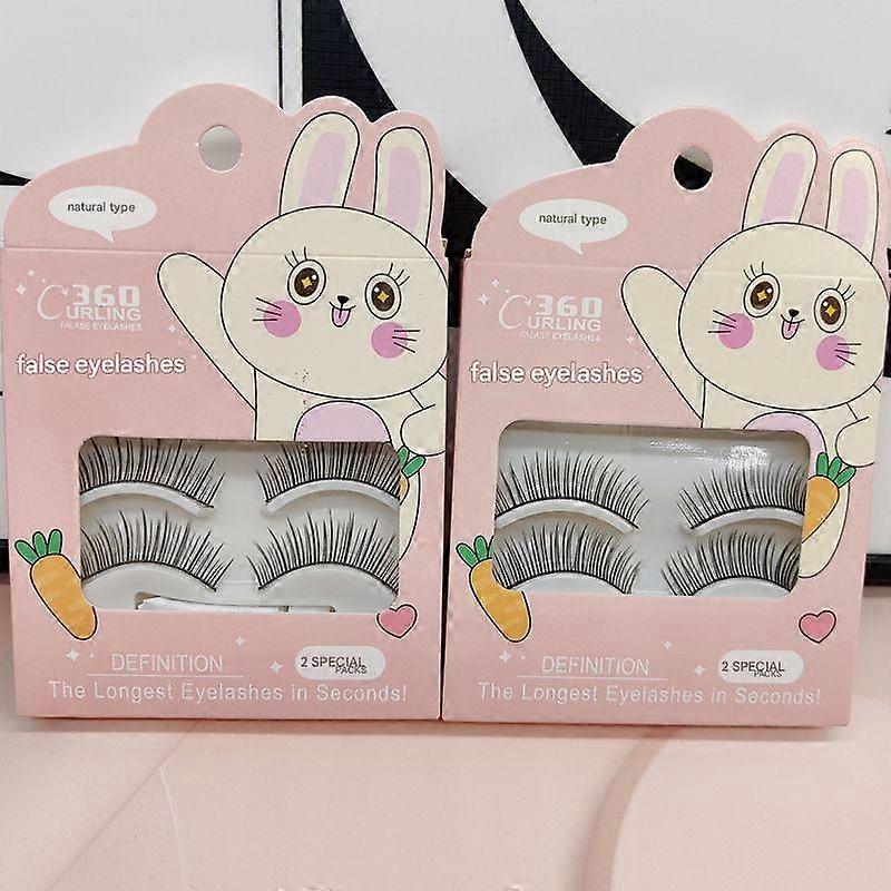 False Eyelashes, 2-Pairs Combination Set, Individually Boxed