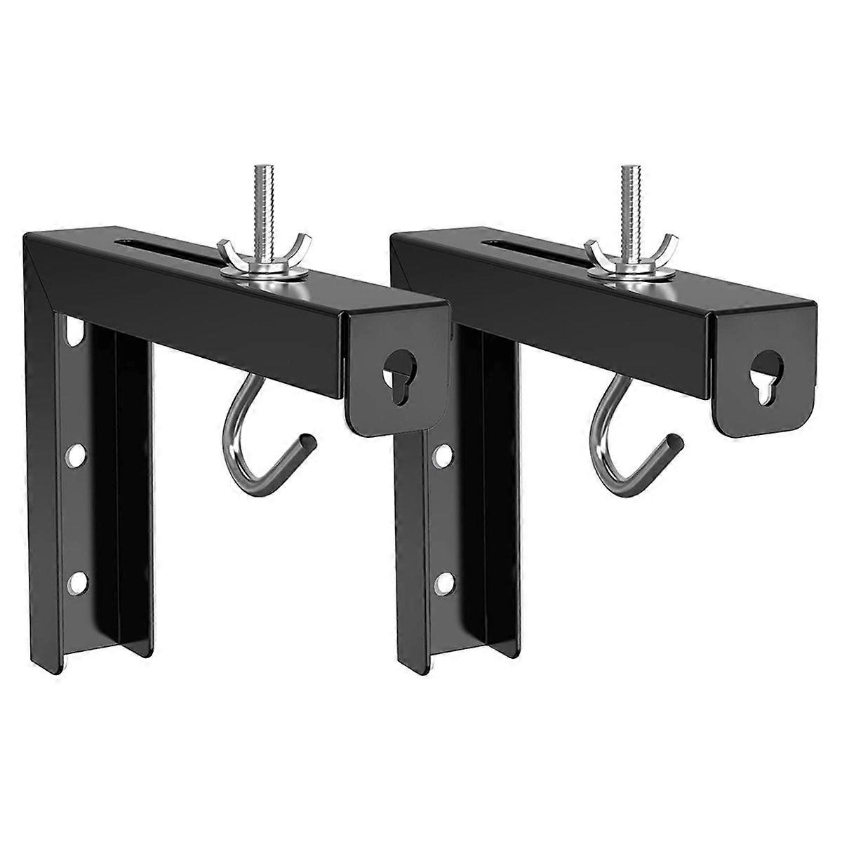 Universal Projector Screen L-Brackets, Wall and Ceiling Mount, 6-Inch Adjustable Extension with Hook Kit