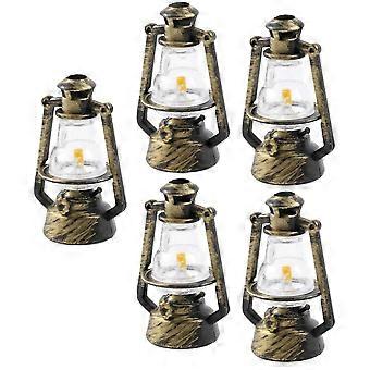 Miniatyrmodell av fotogenlampa för dekoration 10 st. blandade tillbehör