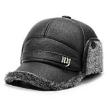 Casquette en cuir pour homme d'âge mûr, style « papa », casquette de baseball pour senior, casquette en cuir pour homme d'âge mûr