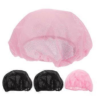 4pcs Bonnet For Sleeping: Hair Care Sleeping Bonnet With Elastic Edge - Night Sleep Cap Breathable Mesh - Sleep-In Hair Net For Women