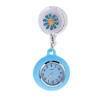 Verpleegkundigenhorloge met sleutelhanger, metalen sluiting, intrekbare clip, 1 set