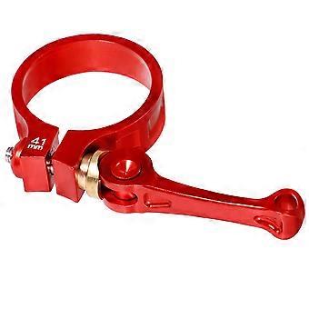 Abraçadeira de canote de selim com sistema de liberação rápida para bicicletas dobráveis.