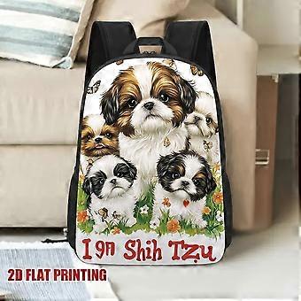 1 stk. 1 stk. sød Shih Tzu hvalp rygsæk, velegnet til korte ture og byrejser, let lynlåslukning med Sh-Basdzx