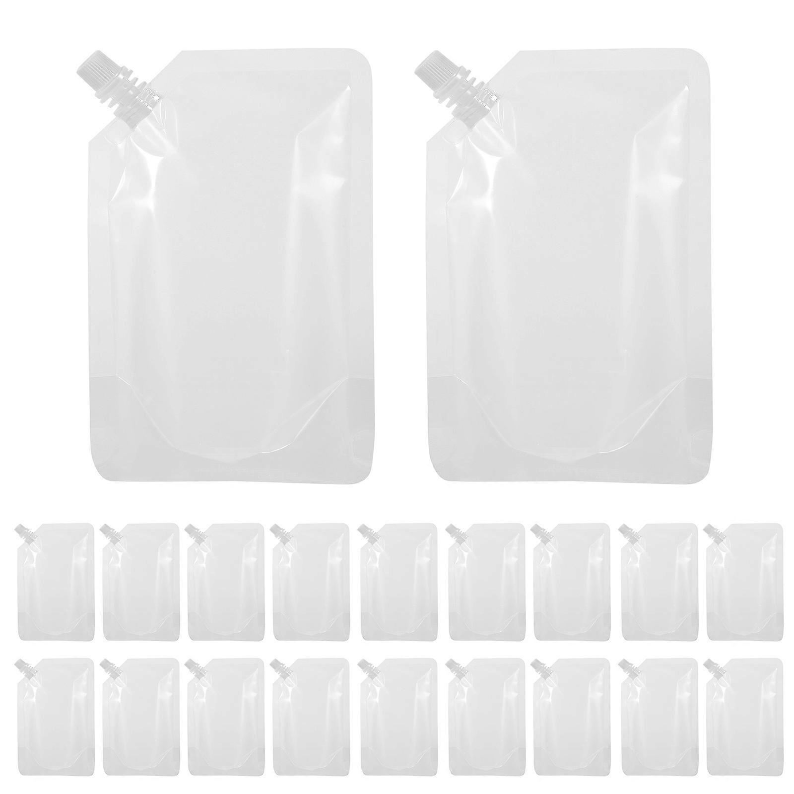 Plastic Flasks Beverage Flasks for Storage Use 50Pcs Transparent