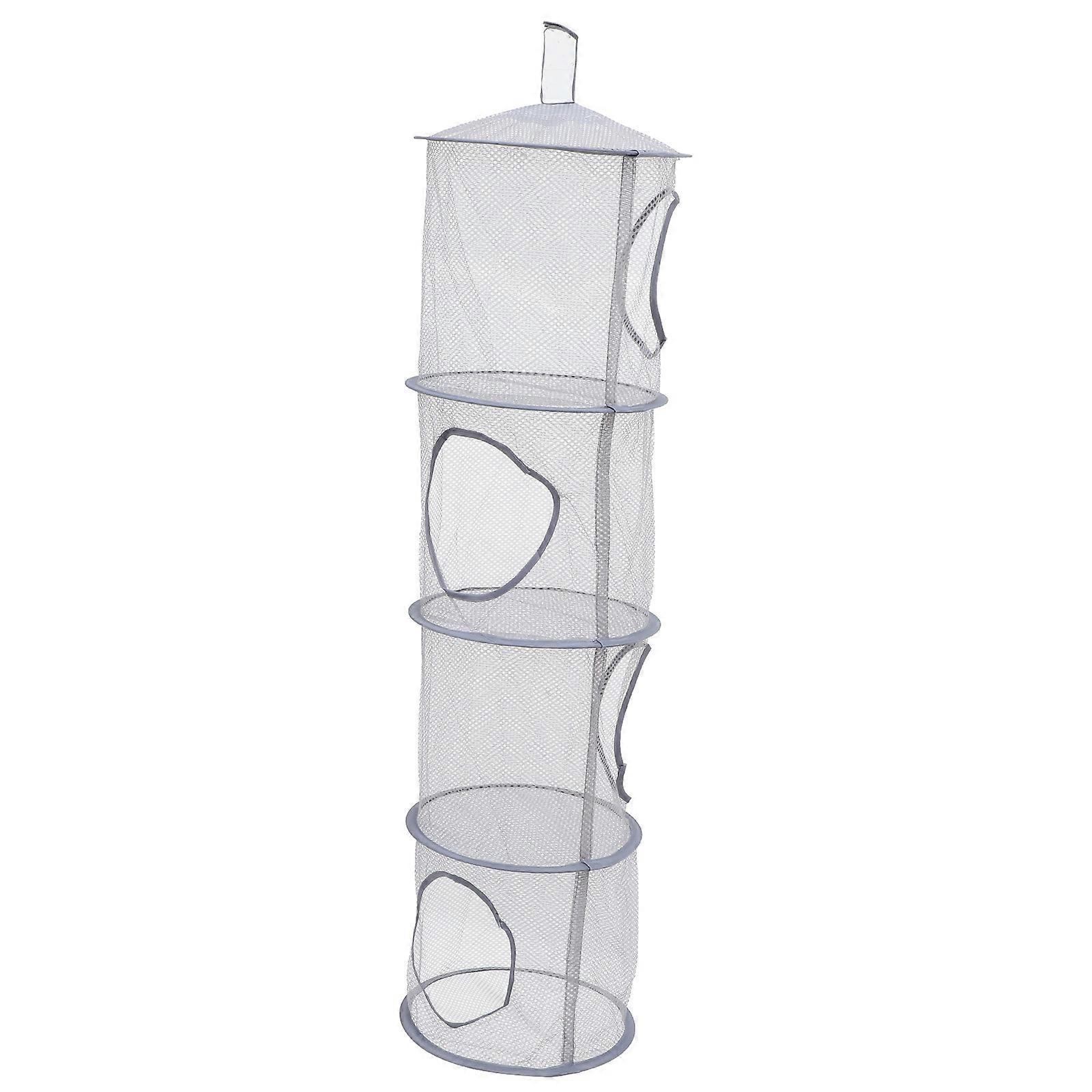 Multi-Functional Hanging Net Organizer for Storage 4-Layer Drying Net