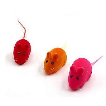 12PCS Divertente Pet Rat Toys Cartoon Peluche Mouse Teasering Giocattolo Gatto Simulato Topi Giocattolo Pet per Gatto Cane Giocare (Colore Casuale)