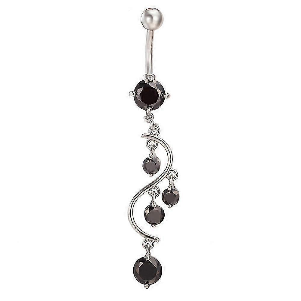 Lång S Shape Tofs Navel Spänne Ring