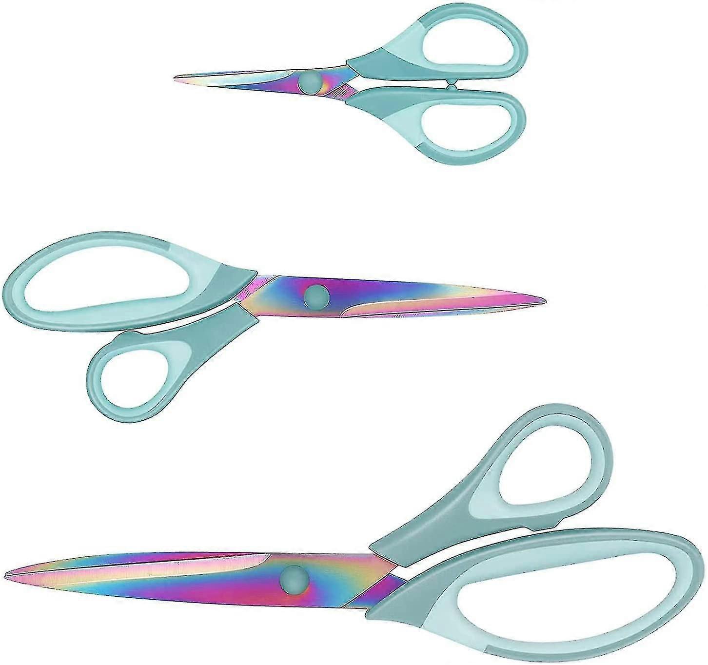 Office Scissors, Sewing Scissors, Left Handed Scissors, Titanium Scissors, Professional Super Sharp, Soft And Comfortable Handle, Multi-use, Blue