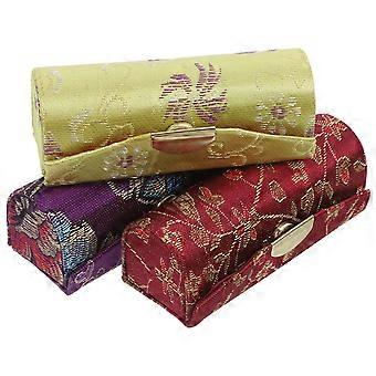 Lipstick Organizer Chinese Style Woven Cotton Pattern Makeup Storage Box 9Pcs