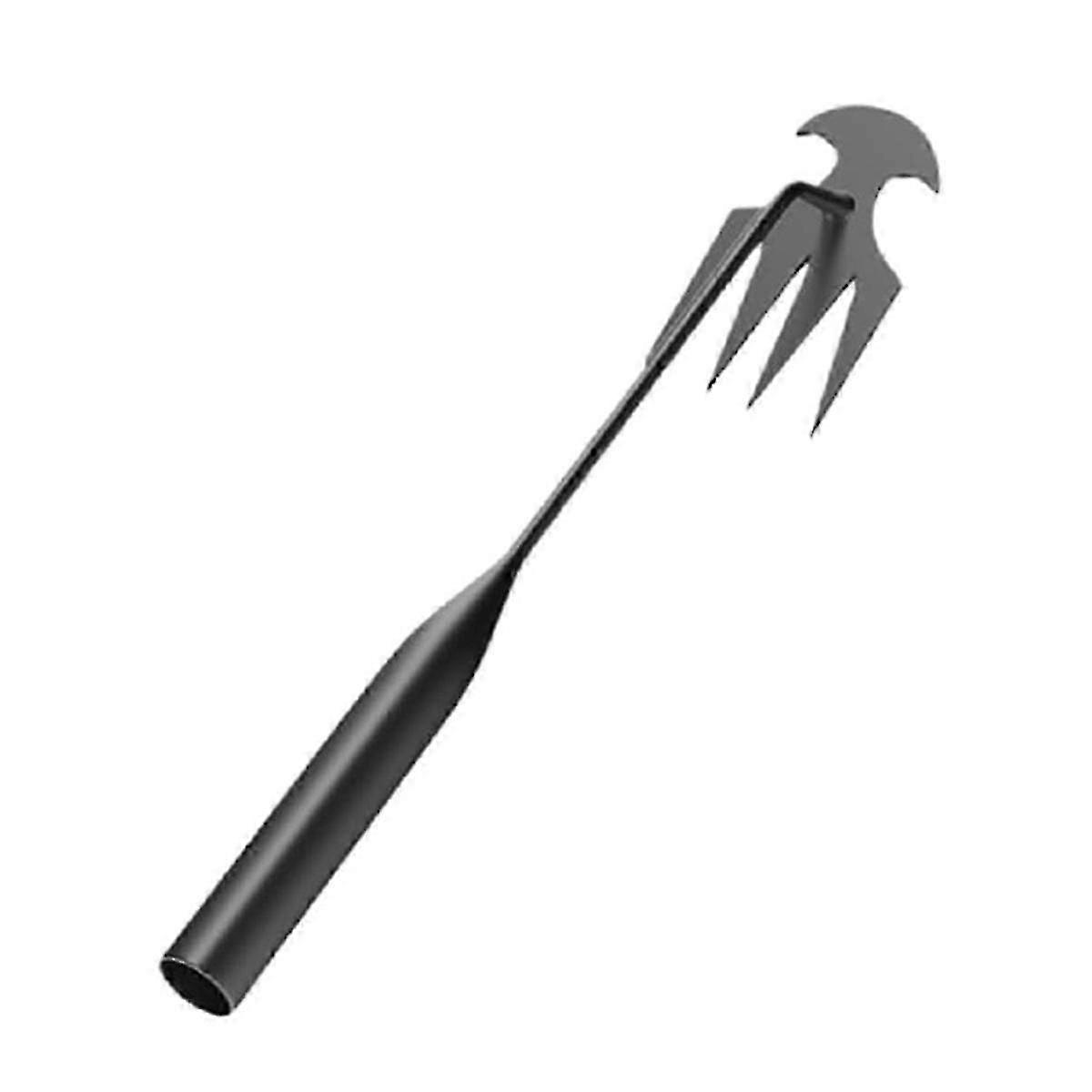 Weed Puller Tool Garden Weed Pulling Tool, Weeding Artifact Uprooting Weeding Tool, 4 Teeth Manganes