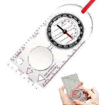 boussole de navigation, règle pour carte, boussole de randonnée compatible avec la lecture, réglable et compatible avec la lecture de cartes d'expédition (115 x 57 x 11 cm)