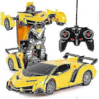 2 in 1 Remote Control Transformer Robot Car - One Touch Transforming Fun for Children
