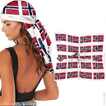 Bandana sjaal met vlagprint voor sportfans, lichtgewicht polyester hoofddoek, 70x70cm, 14 stijlen.