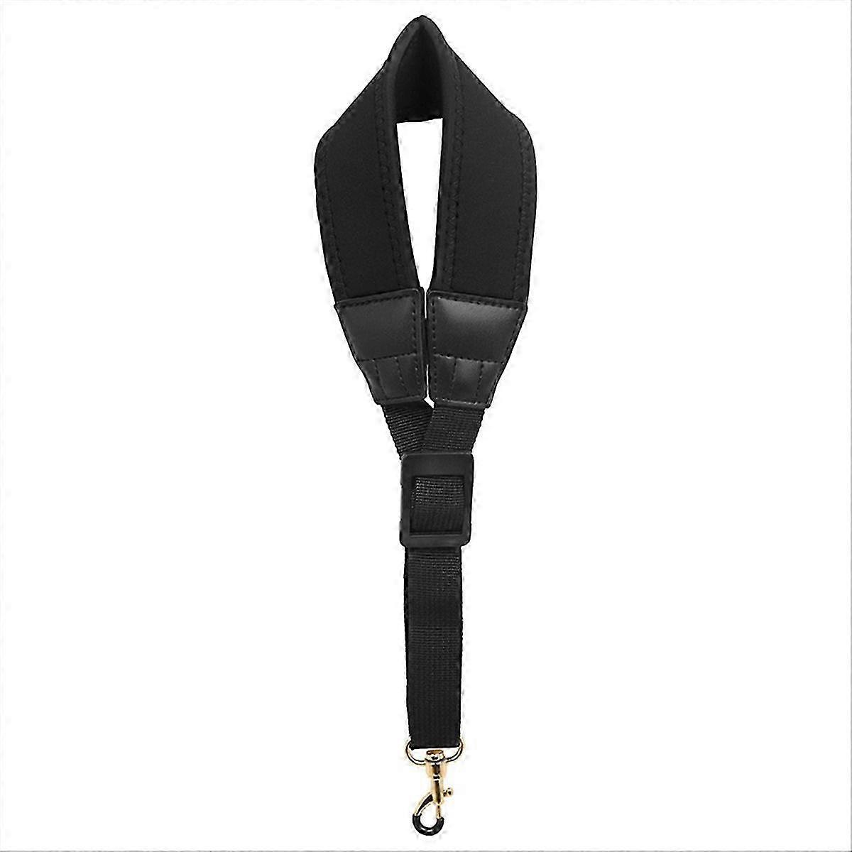 Saxophone Strap Adjustable Single Shoulder Neck Strap, Black