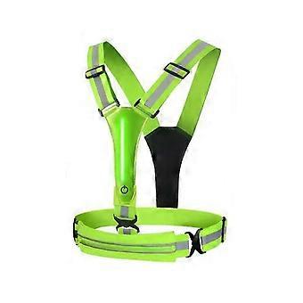 LED Reflective Light Up Safety Running Vest for Biking Walking at Night Hig CO