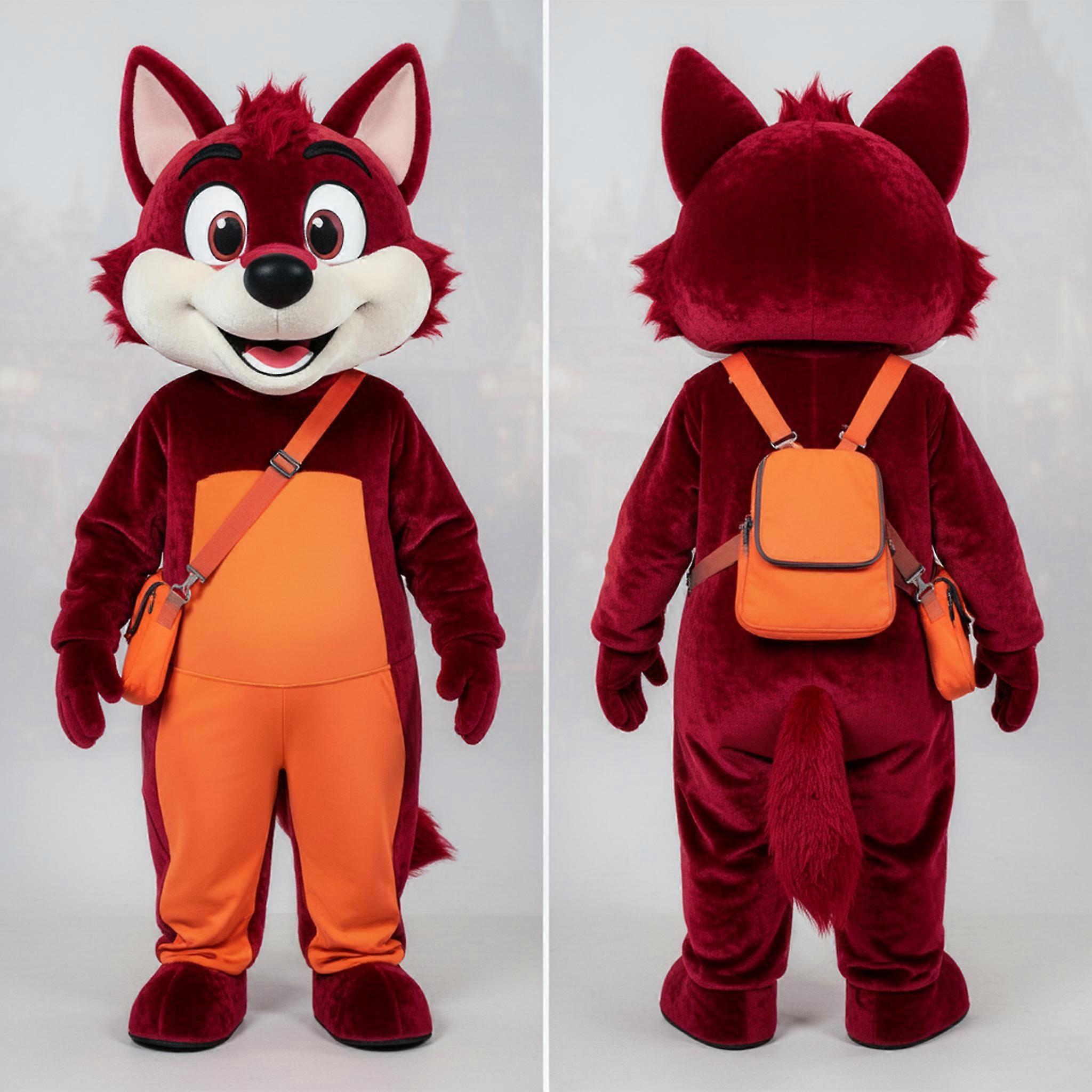 MASTICOT Crimson Cartoon Say Wolf Mascot