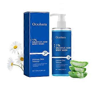 Oceaura salisylsyre dusjsåpe - mild daglig rensing, eksfolierende, oljekontroll, forfriskende, klar, komfortabel og glatt