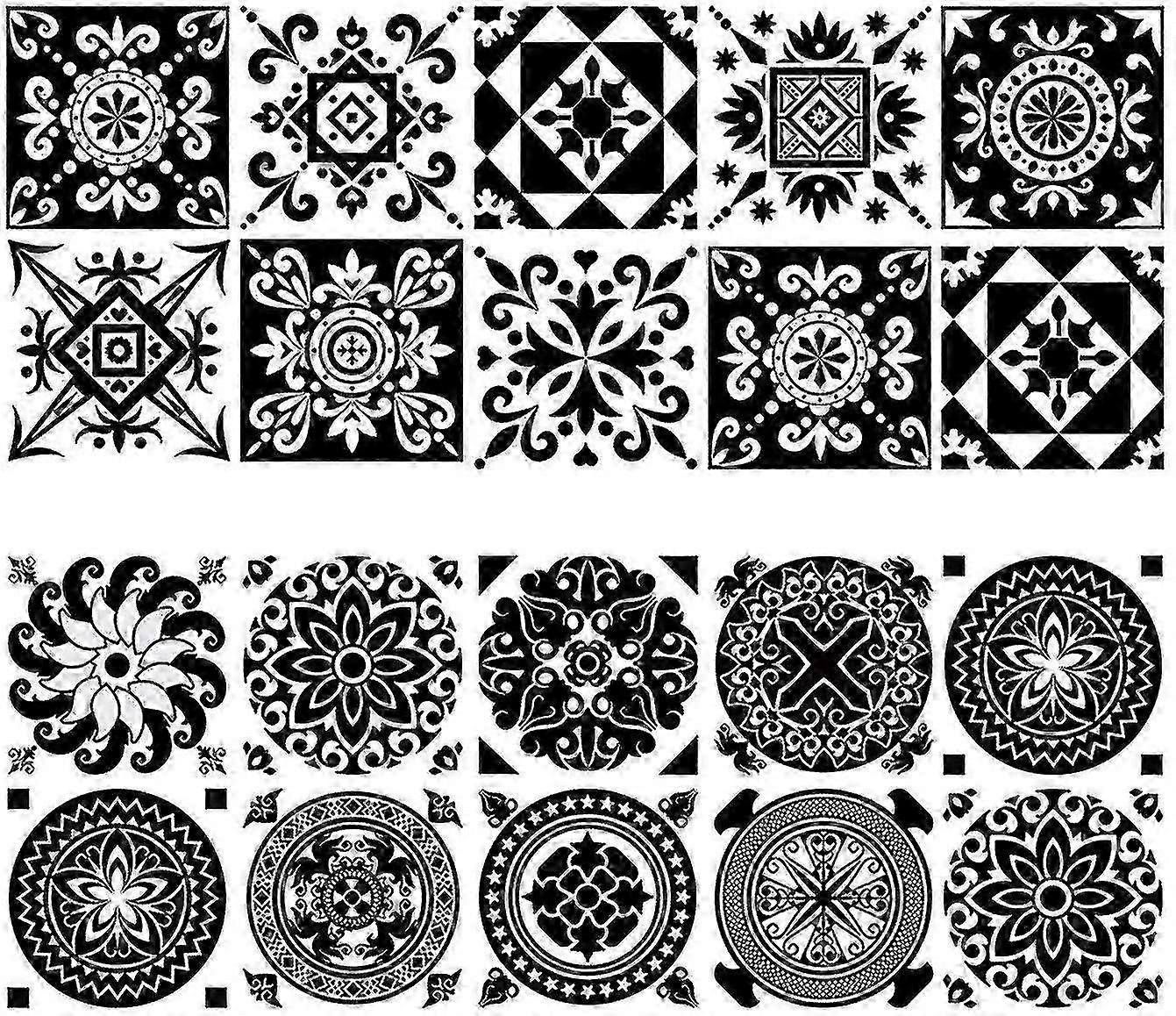 20 Pieces Square Tile Stickers, Tile