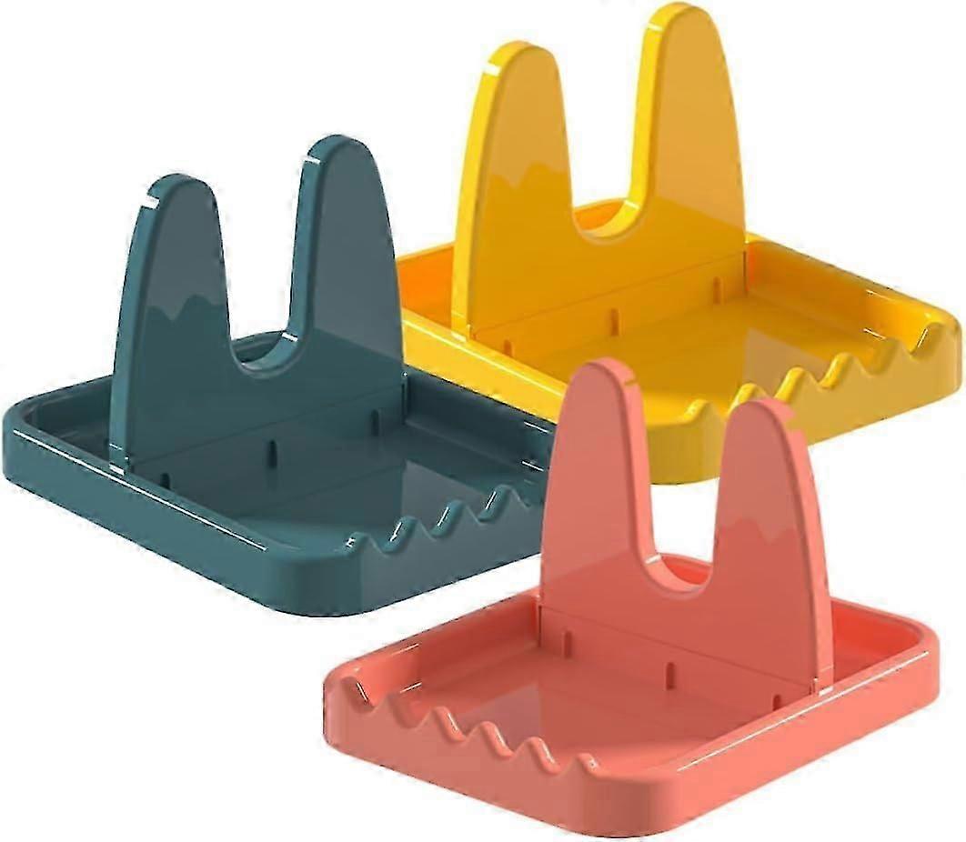 Three-piece foldable pot lid storage rack set