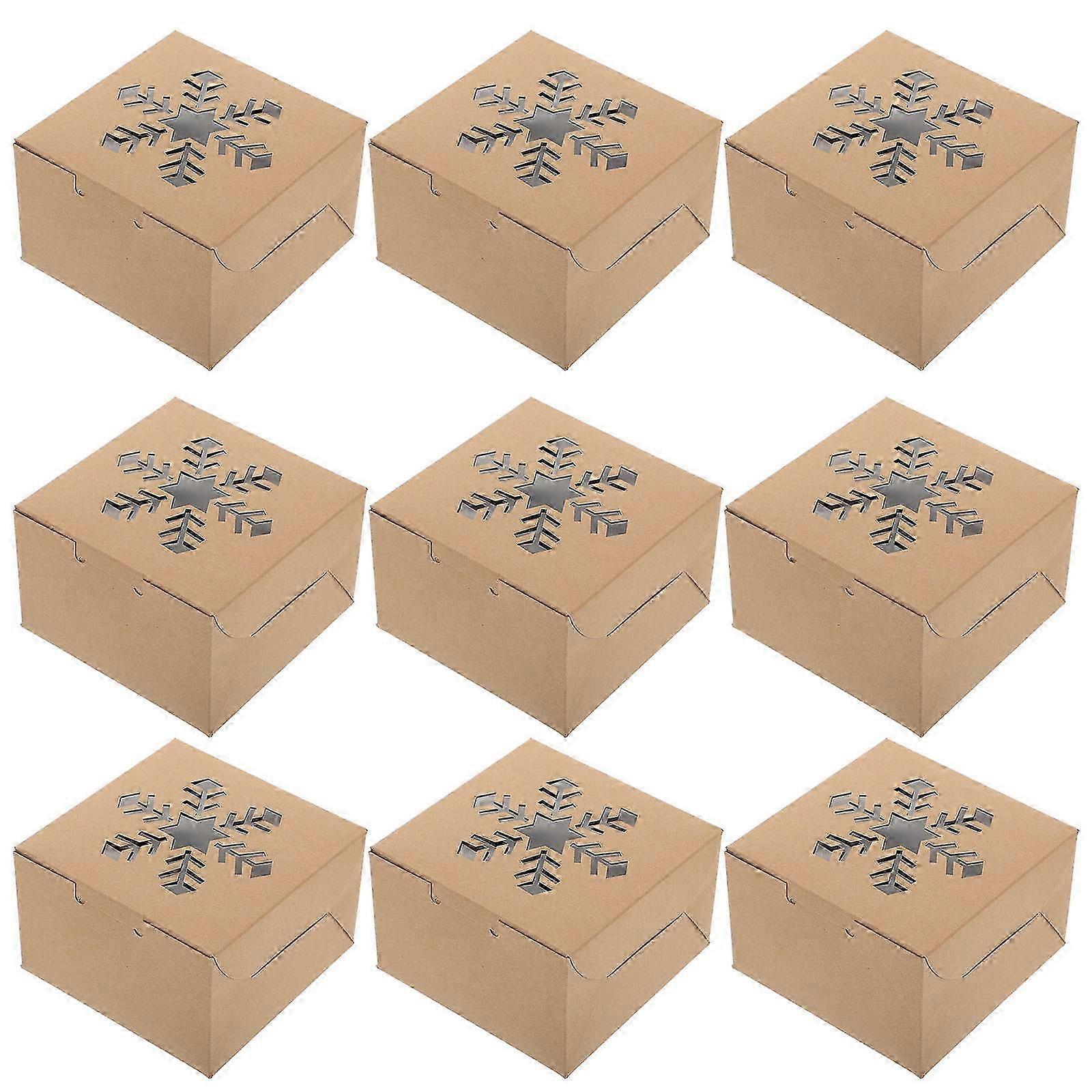 25Pcs Packing Storage Boxes Christmas Snowflake Window Gift Style