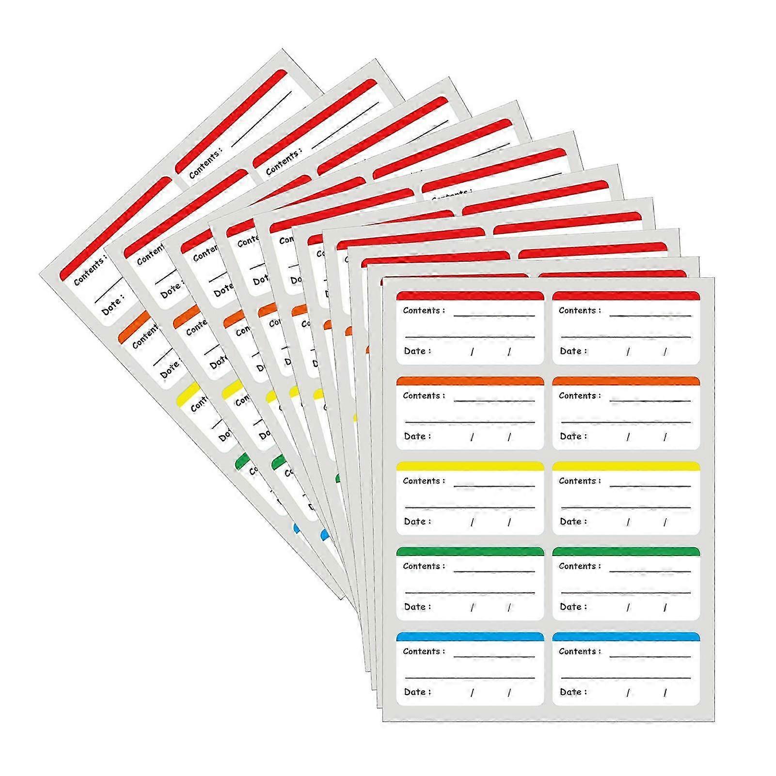 Oil Proof Fridge Freezer Labels