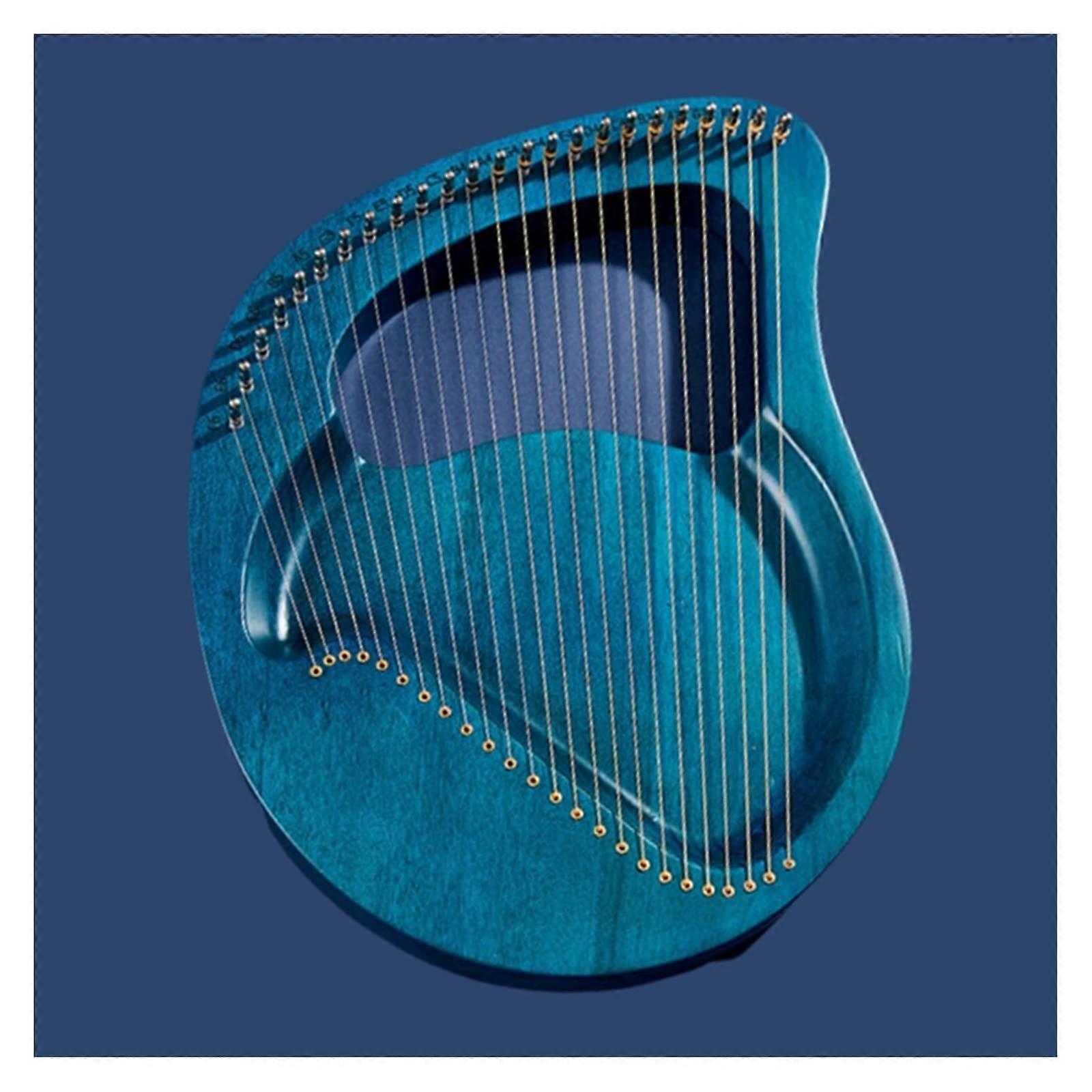 24 String Lyre Harp for Beginners, 24String Complete Set with ColorMatched Design, Easy Replacement Kit
