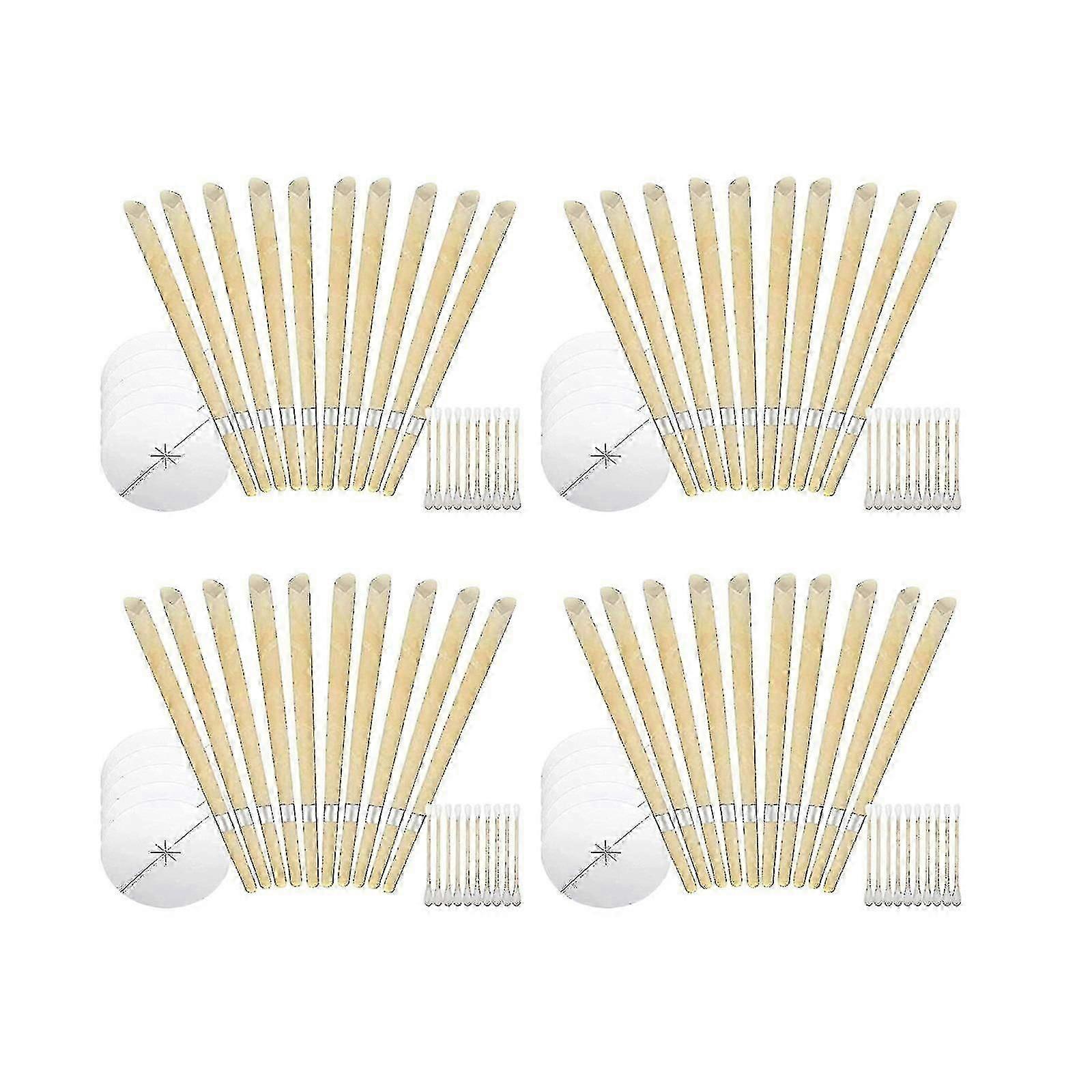 Pacote com 40 velas de cera de abelha natural de 9 polegadas para remoção de cera
