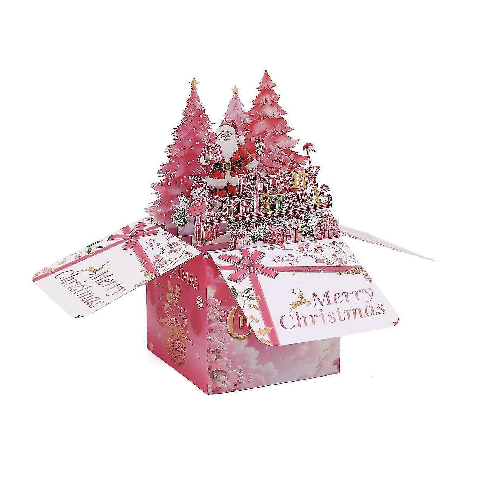 Dimensional Flamingo Holiday Card