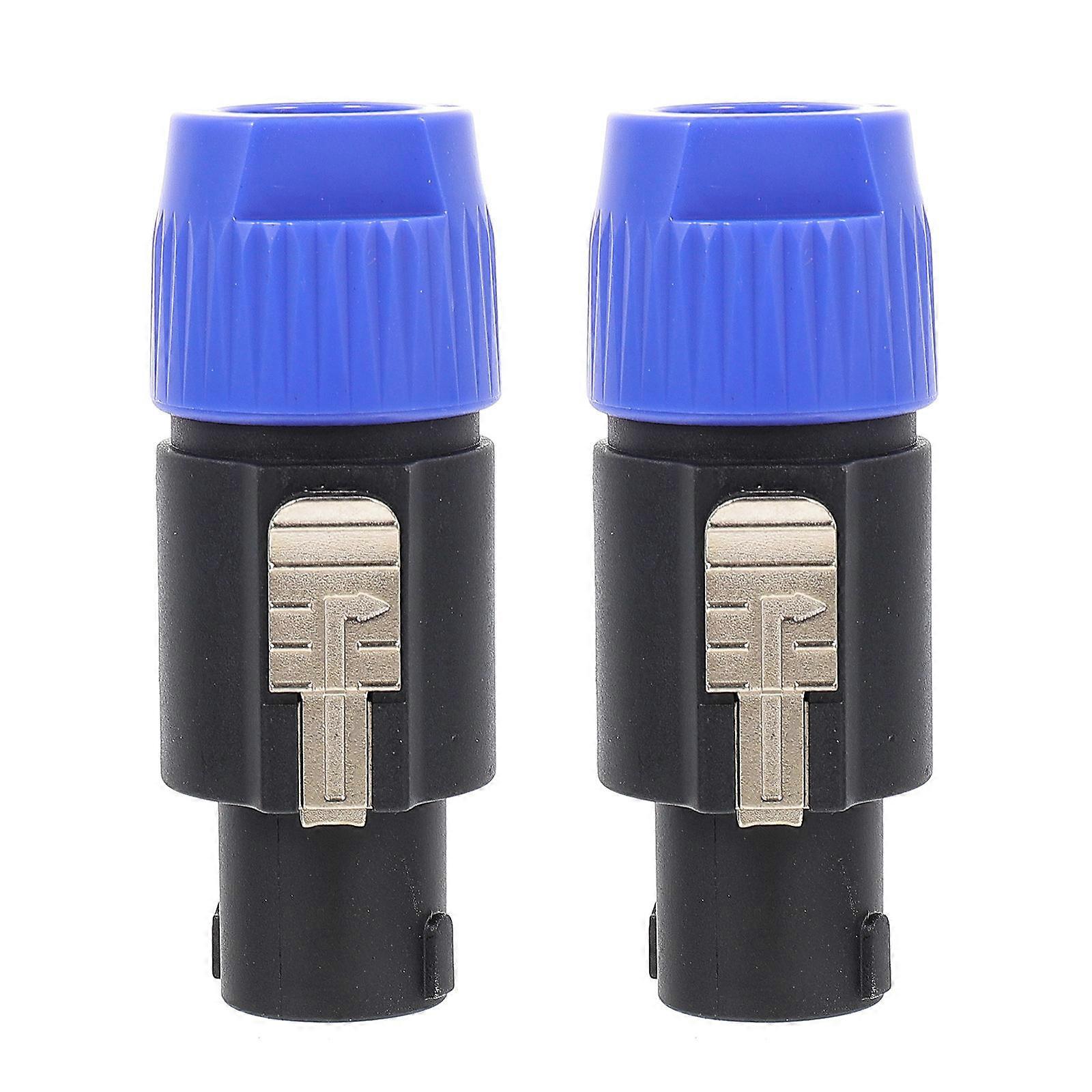 Speaker Audio Plug Four-Core Plastic Connectors for Performance 6Pcs