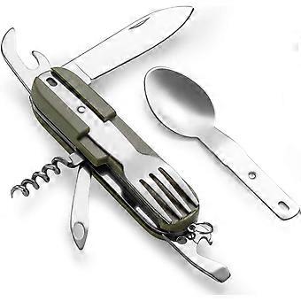 Stainless Steel Foldable 7-in-1 Camping Utensils