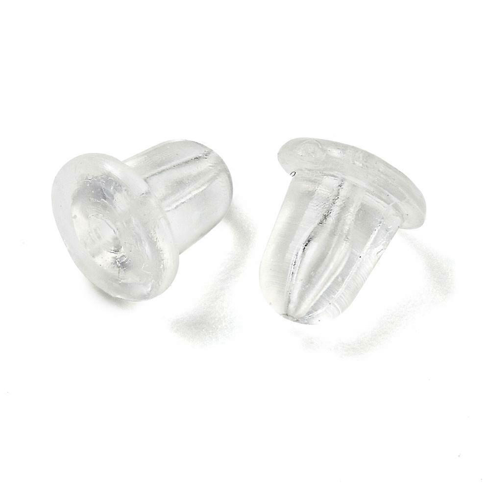 5000pcs Plastic Ear Nuts Drum Clear 5x5mm Hole: 0.8mm