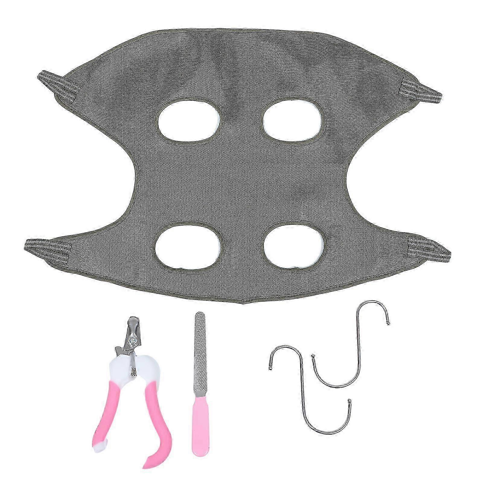 Pet Grooming Hammock With Nail Tools