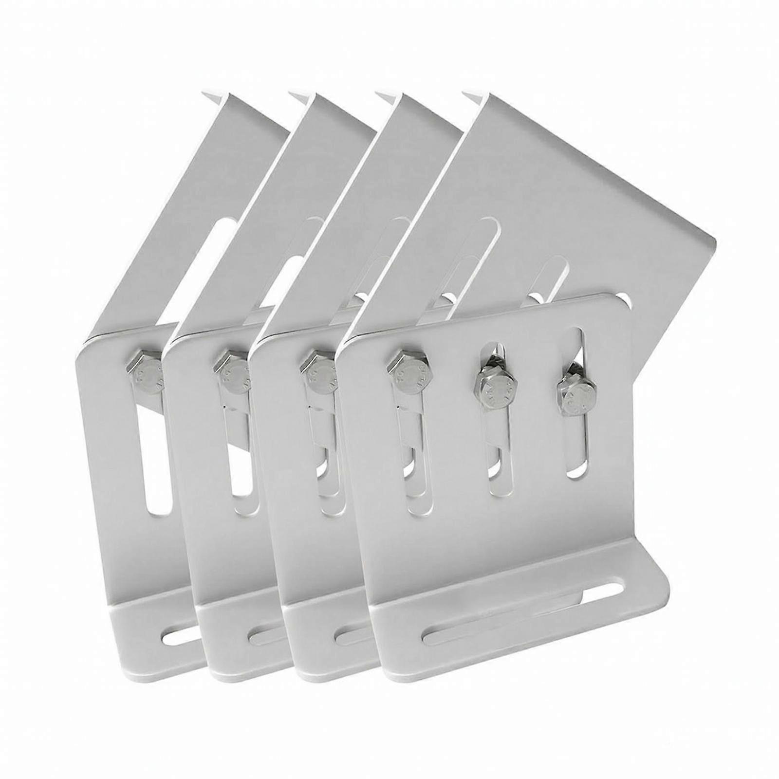 4 Pair Solar Panel Mounting Brackets Sturdy Hardware Anodized for Yachts