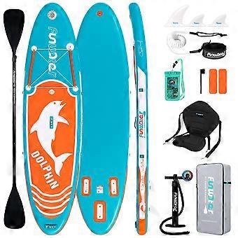 Inflatable SUP-lauta, oranssi ja sininen - 305 cm pitkä - 15 cm paksu - valmistettu PVC-materiaalista.