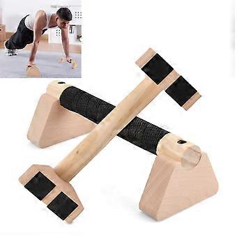 2 parallel bars for calisthenics, 25 cm, wooden calisthenics bars with non-slip mats, for push-ups, floor support for gymnastics, fitness, yoga, push-ups, and thick grip exercises.