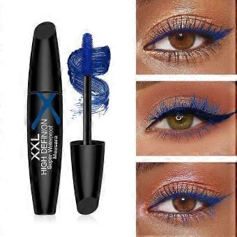 Blue Waterproof Colored Mascara, XXL High Definition Volumizing Eye Makeup 10ml for Bold Festival and Party Looks