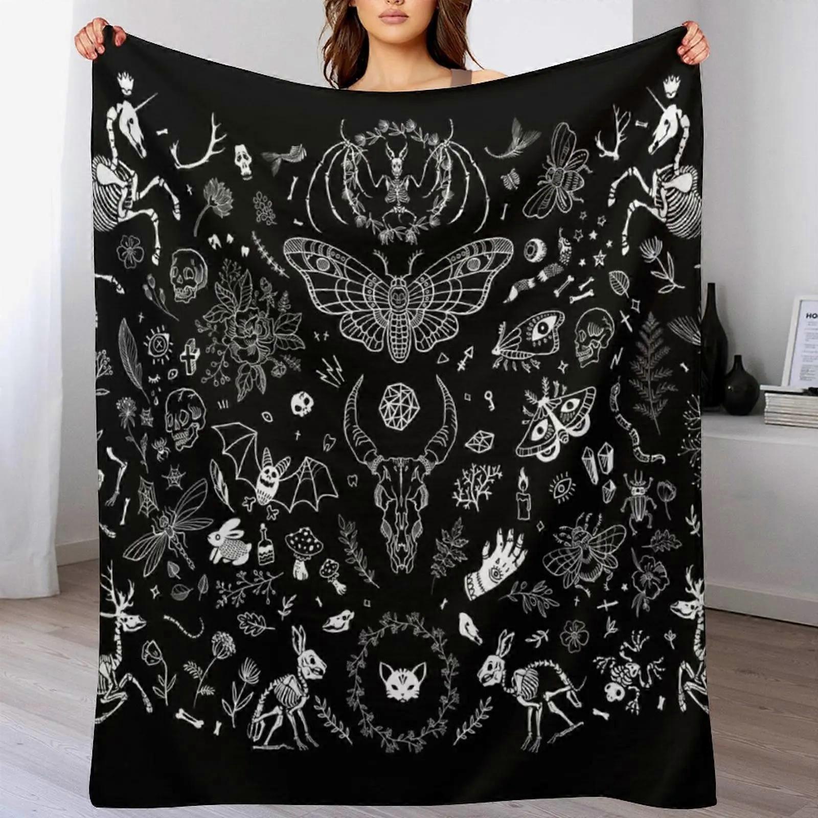 Gothic Tapestry Throw Blanket Decorative Soft Throw Blanket for Couch Sofa
