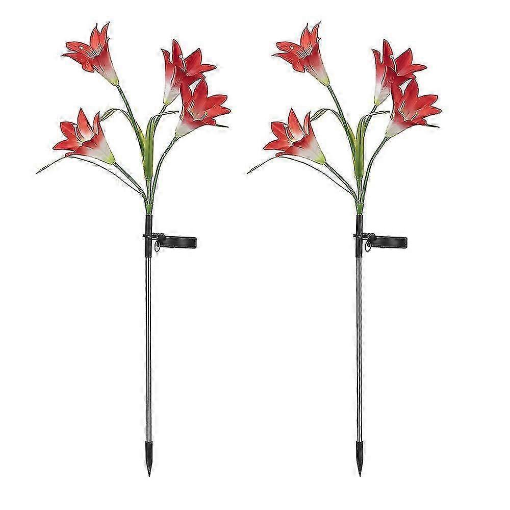 2 Pack Large Garden Solar Lilies