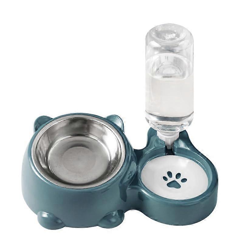 Tilted Elevated Stainless Steel Pet Feeder