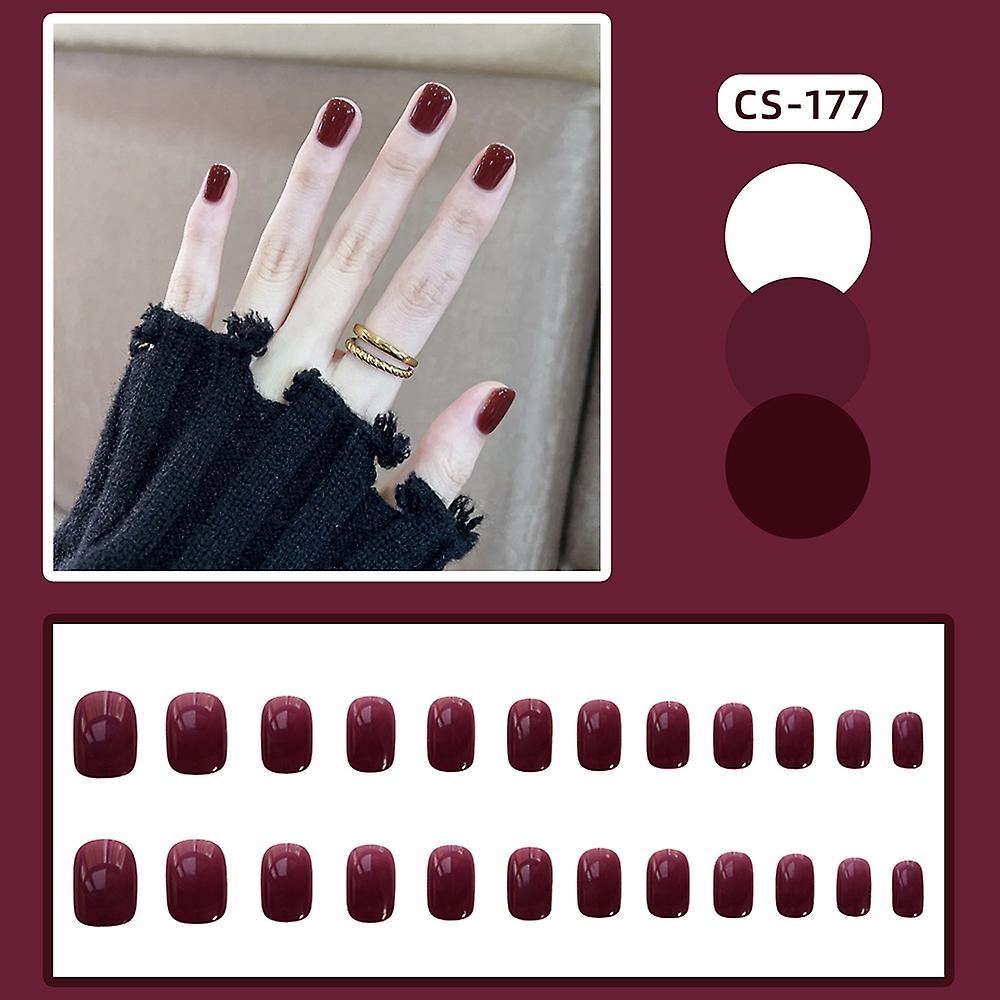 Artificial Finger Manicure Short Length Solid Color