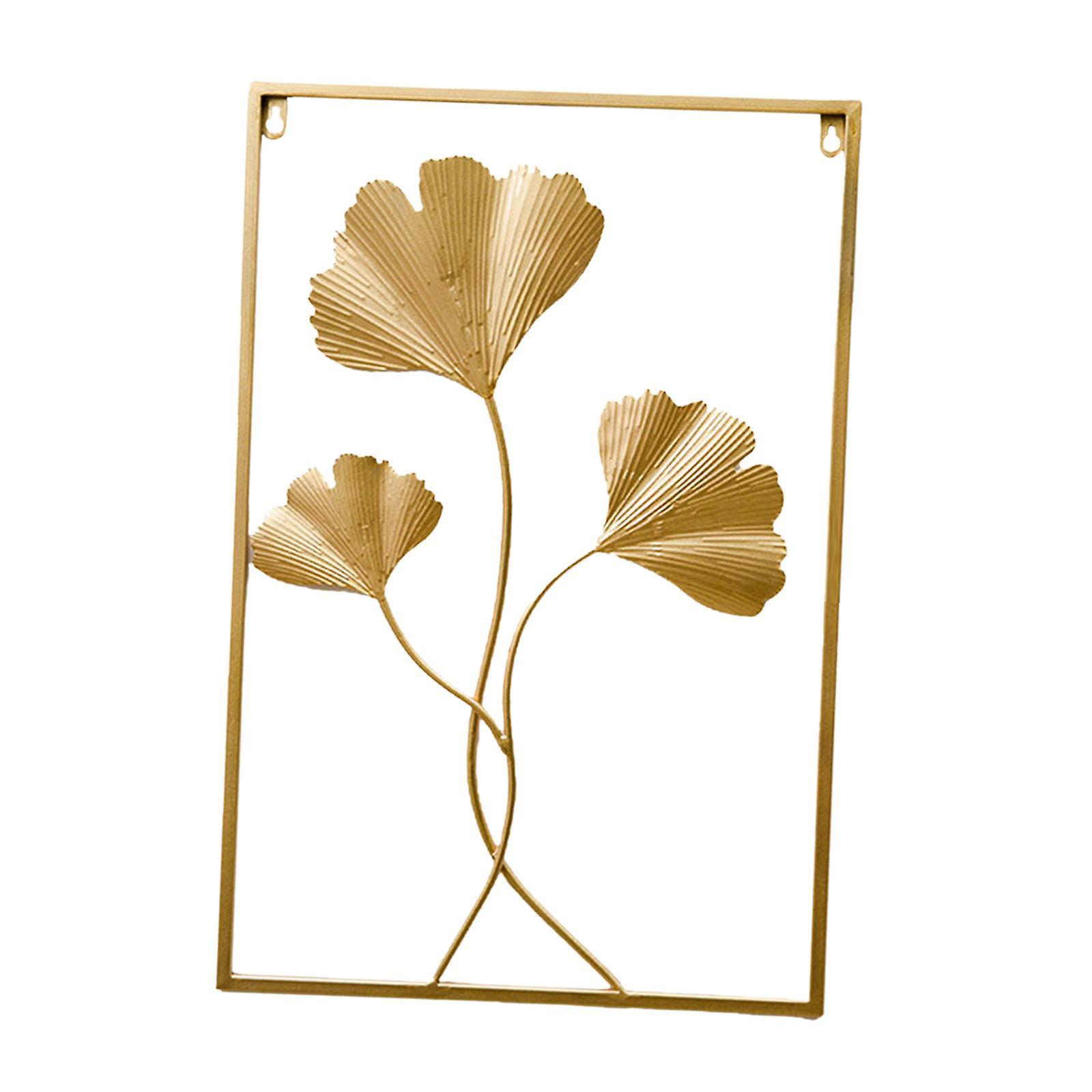 Unique Ginkgo Leaf Gold Leaf Wall Art