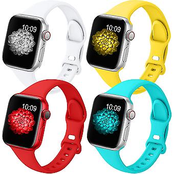 4 Pack Slim Band Compatible With Apple Watch Band 38mm 40mm For Women Men
