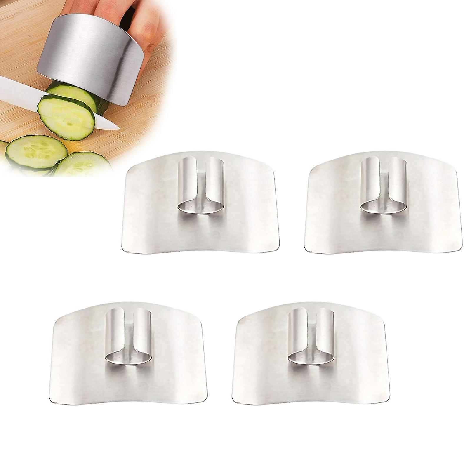 2stk Kjøkken rustfritt stål Finger Hand Protector Guard Chop Skive Knife Safe Tool