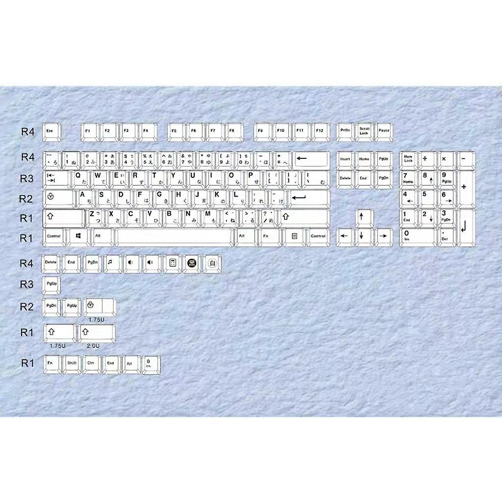 135 touches Cherry Profile DYE-Sub Touche japonaise Minimaliste Blanc Thème Keycap