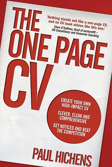 One Page Cv The by Paul Hichens Paperback