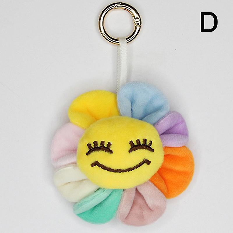 Plush Keychains Cute Sun Flower Car Key Chain Sunflower Plush Keychain Pendant